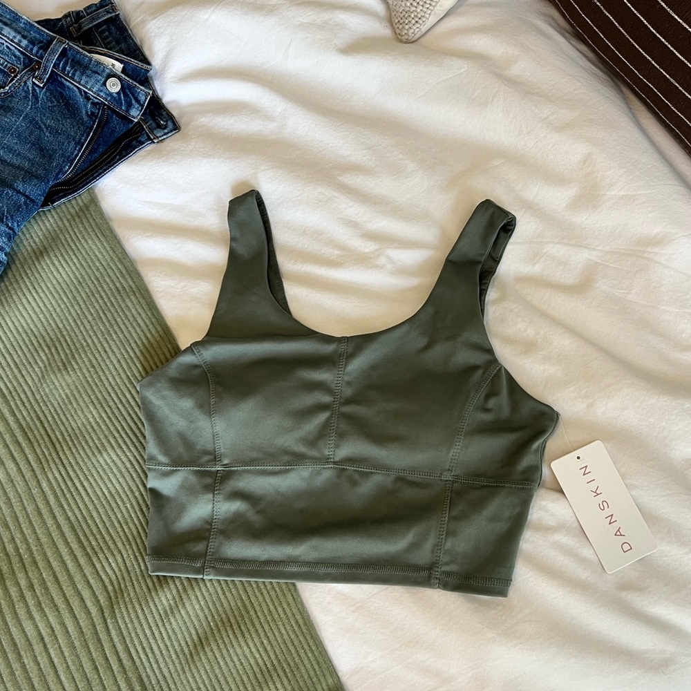 Workout Bra Tank Green Danskin size Large
